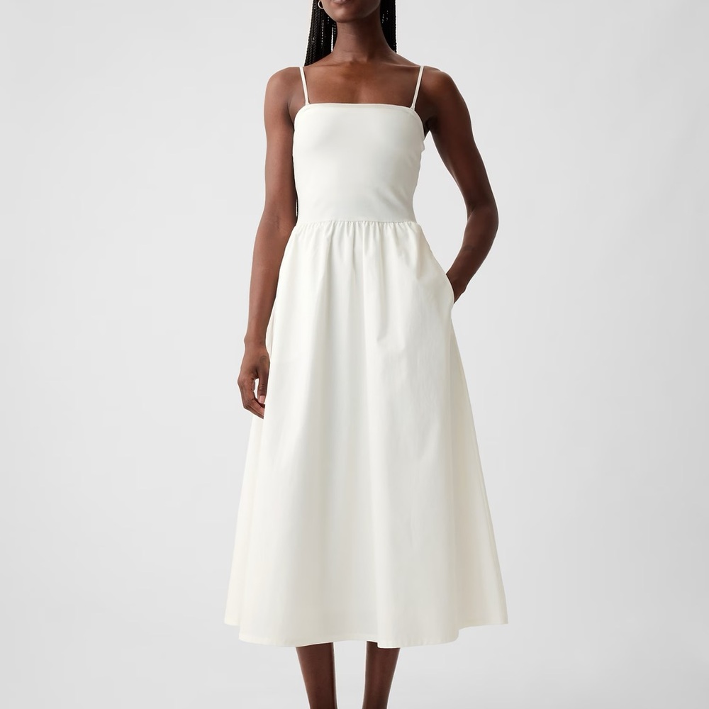 Gap ~ White Mixed Media Dress NWT
